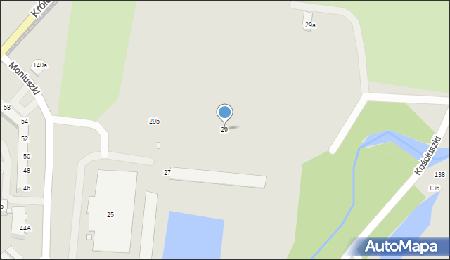 Elbląg, Moniuszki Stanisława, 29, mapa Elbląga