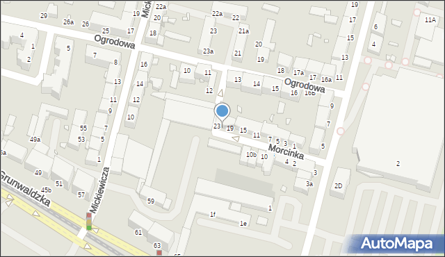 Elbląg, Morcinka Gustawa, 21, mapa Elbląga