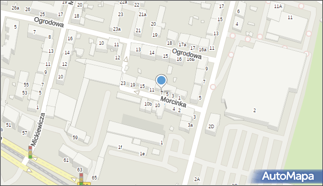 Elbląg, Morcinka Gustawa, 7, mapa Elbląga