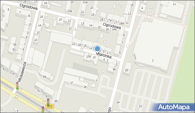 Elbląg, Morcinka Gustawa, 8, mapa Elbląga