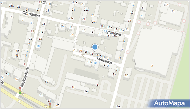 Elbląg, Morcinka Gustawa, 9, mapa Elbląga