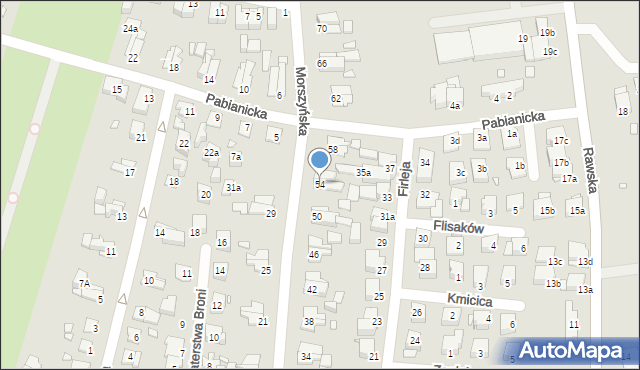 Elbląg, Morszyńska, 54, mapa Elbląga