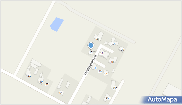 Falenty Nowe, Modrzewiowa, 15, mapa Falenty Nowe