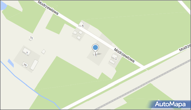 Franciszków, Modrzewiowa, 3, mapa Franciszków