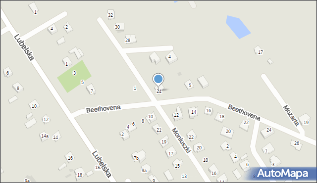 Garwolin, Moniuszki Stanisława, 24, mapa Garwolin