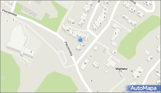 Gdańsk, Morenowa, 1b, mapa Gdańska