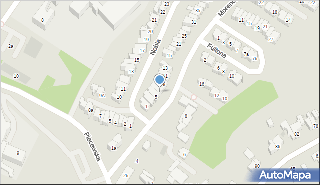 Gdańsk, Morenowa, 7, mapa Gdańska