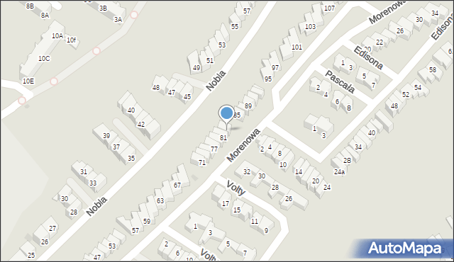 Gdańsk, Morenowa, 83, mapa Gdańska