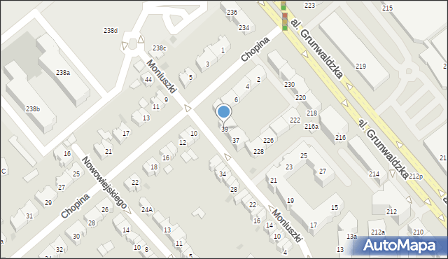 Gdańsk, Moniuszki Stanisława, 39, mapa Gdańska