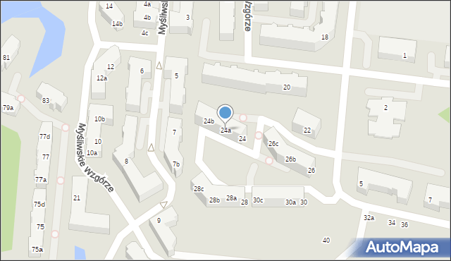 Gdańsk, Morenowe Wzgórze, 24a, mapa Gdańska