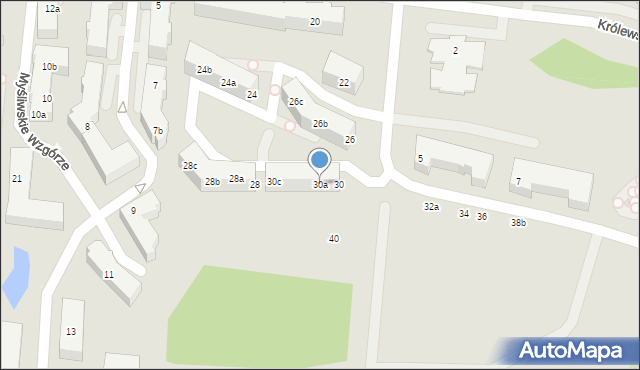 Gdańsk, Morenowe Wzgórze, 30a, mapa Gdańska