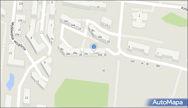 Gdańsk, Morenowe Wzgórze, 30b, mapa Gdańska