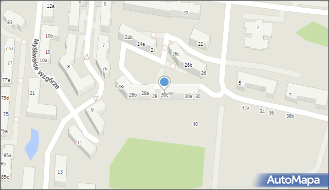 Gdańsk, Morenowe Wzgórze, 30c, mapa Gdańska