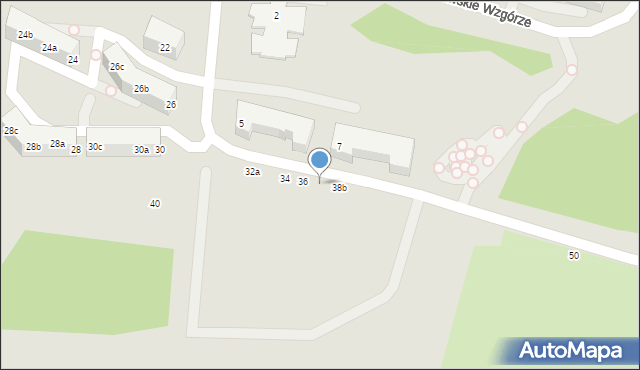 Gdańsk, Morenowe Wzgórze, 38a, mapa Gdańska