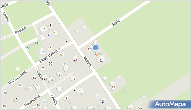 Gdańsk, Modra, 19, mapa Gdańska