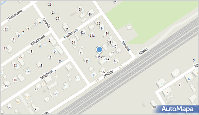 Gdańsk, Modra, 40a, mapa Gdańska