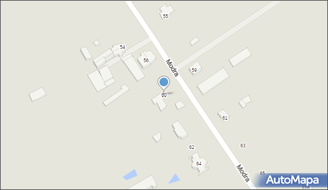 Gdańsk, Modra, 60, mapa Gdańska