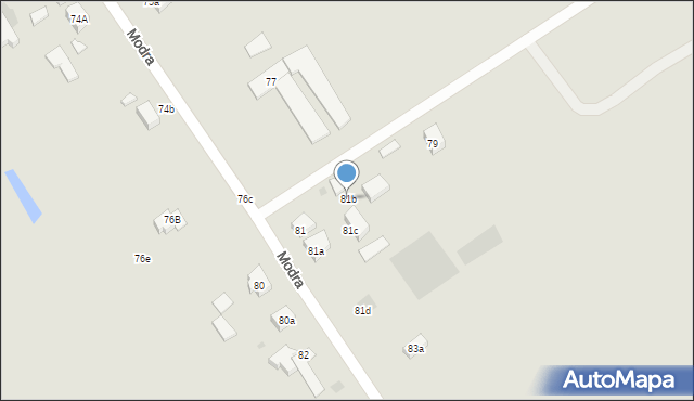 Gdańsk, Modra, 81b, mapa Gdańska