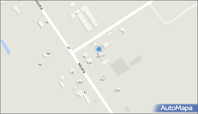 Gdańsk, Modra, 81c, mapa Gdańska
