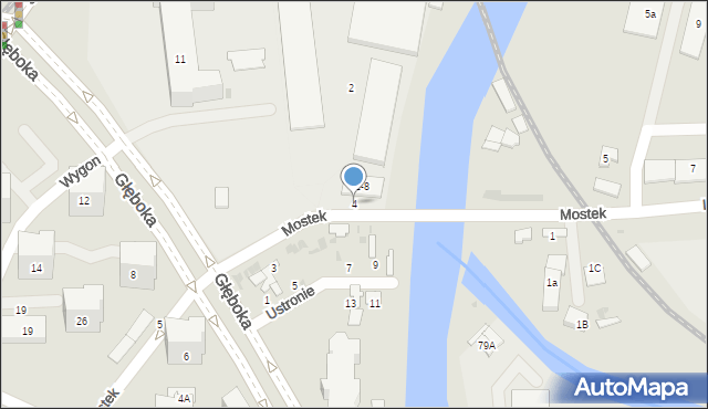Gdańsk, Mostek, 4, mapa Gdańska