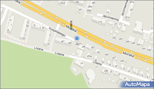 Gdynia, Morska, 459, mapa Gdyni