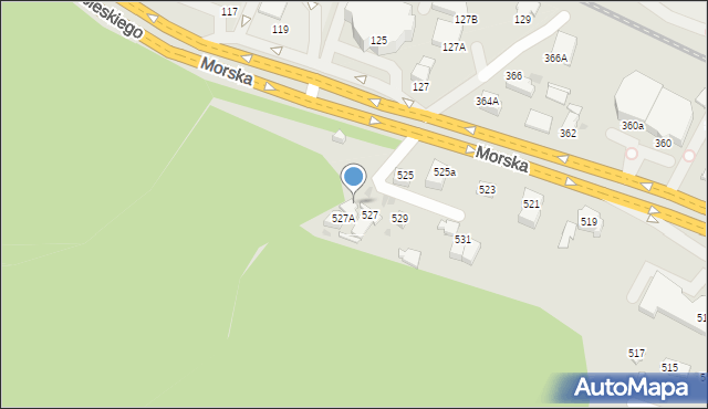 Gdynia, Morska, 527d, mapa Gdyni