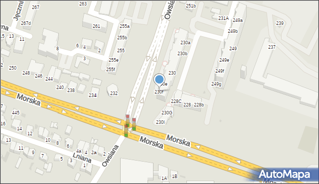 Gdynia, Morska, 230f, mapa Gdyni