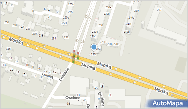 Gdynia, Morska, 230I, mapa Gdyni