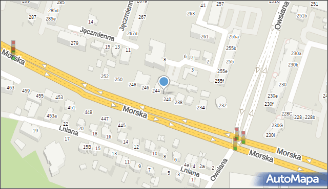 Gdynia, Morska, 242, mapa Gdyni