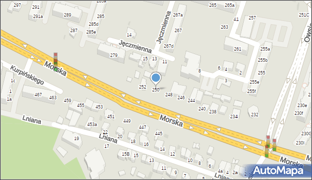 Gdynia, Morska, 250, mapa Gdyni