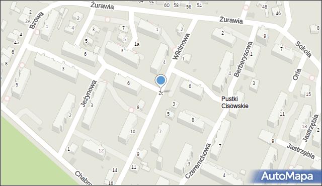 Gdynia, Modrzewiowa, 2c, mapa Gdyni