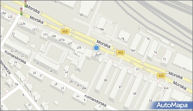 Gdynia, Morska, 101, mapa Gdyni