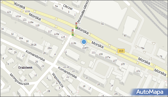 Gdynia, Morska, 113, mapa Gdyni