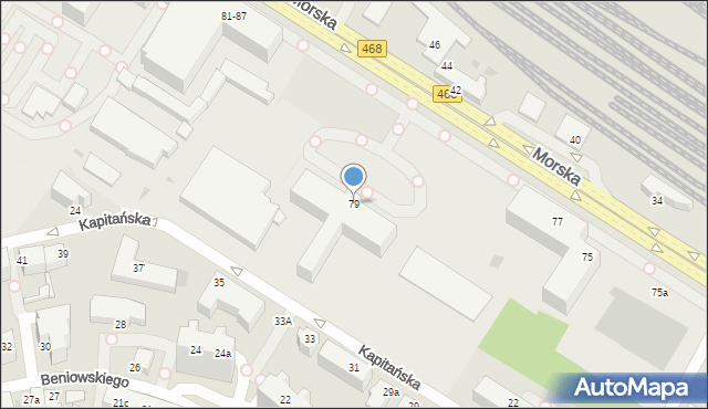 Gdynia, Morska, 79, mapa Gdyni