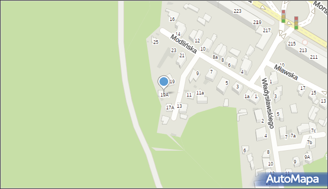 Gdynia, Modlińska, 19A, mapa Gdyni