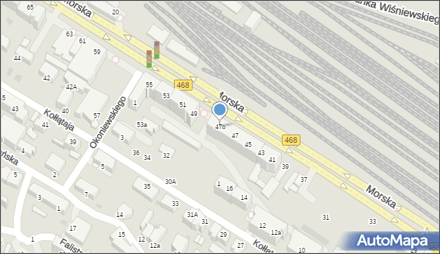 Gdynia, Morska, 47b, mapa Gdyni