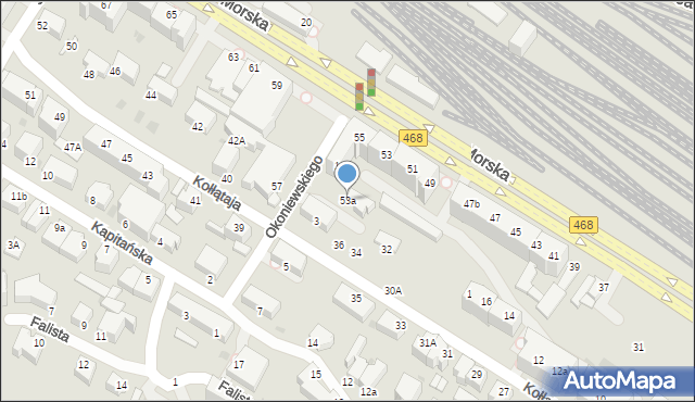 Gdynia, Morska, 53a, mapa Gdyni