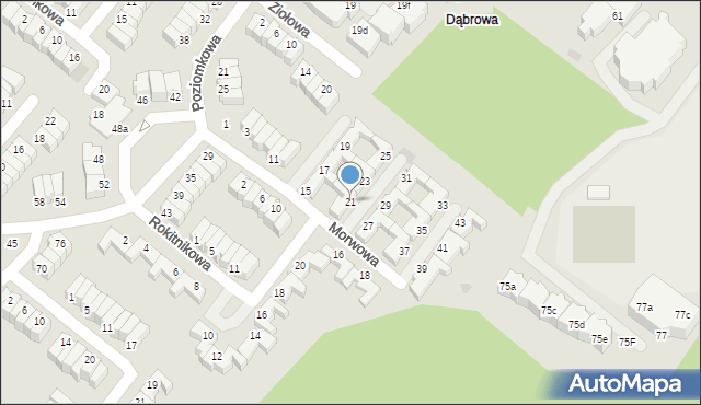 Gdynia, Morwowa, 21, mapa Gdyni