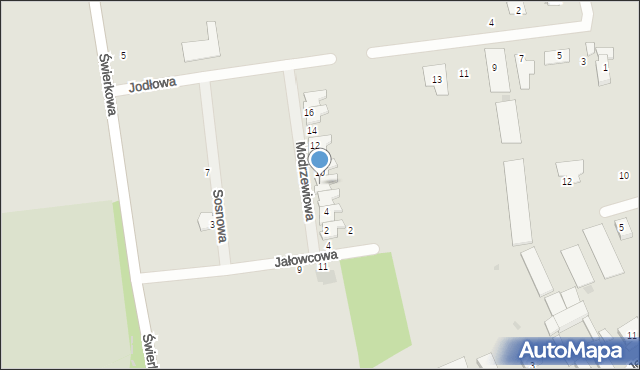 Głogów, Modrzewiowa, 8, mapa Głogów