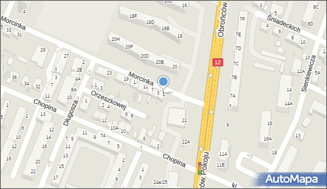 Głogów, Morcinka Gustawa, 1, mapa Głogów