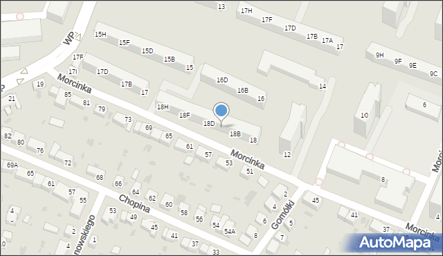 Głogów, Morcinka Gustawa, 18C, mapa Głogów