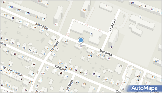 Głogów, Morcinka Gustawa, 41, mapa Głogów