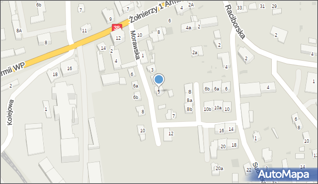 Głubczyce, Morawska, 5, mapa Głubczyce