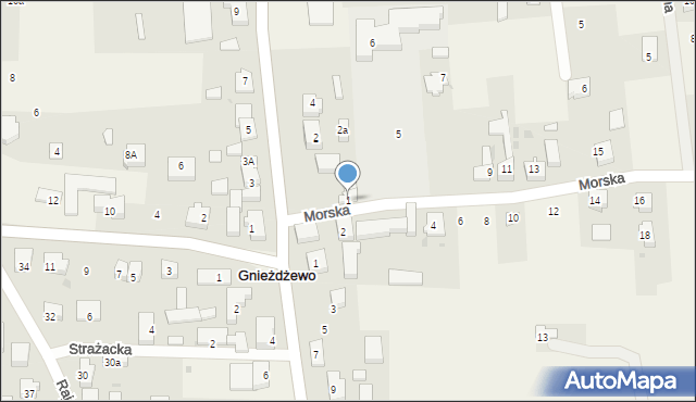 Gnieżdżewo, Morska, 1, mapa Gnieżdżewo