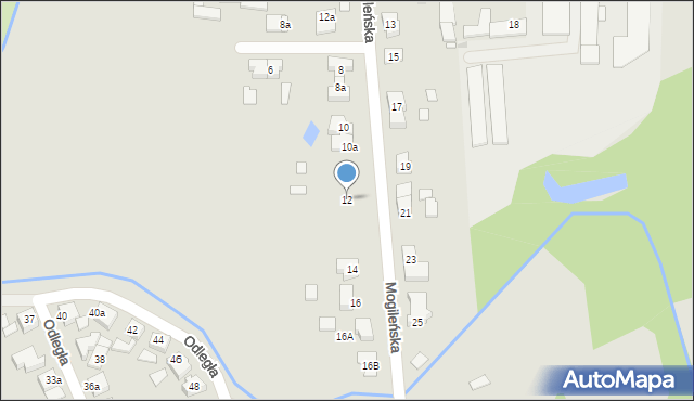 Gniezno, Mogileńska, 12, mapa Gniezna