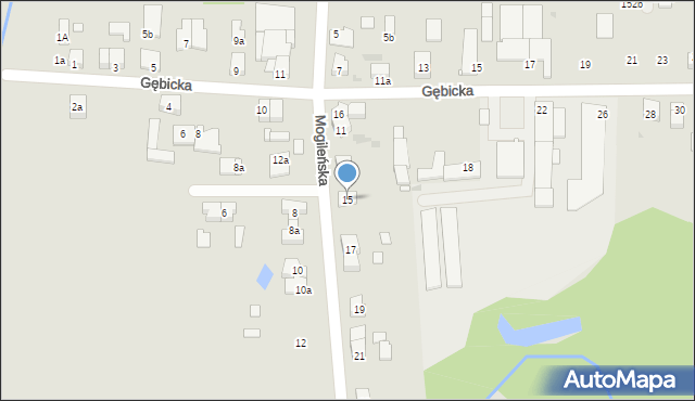 Gniezno, Mogileńska, 15, mapa Gniezna