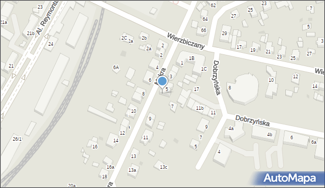 Gniezno, Mokra, 5a, mapa Gniezna