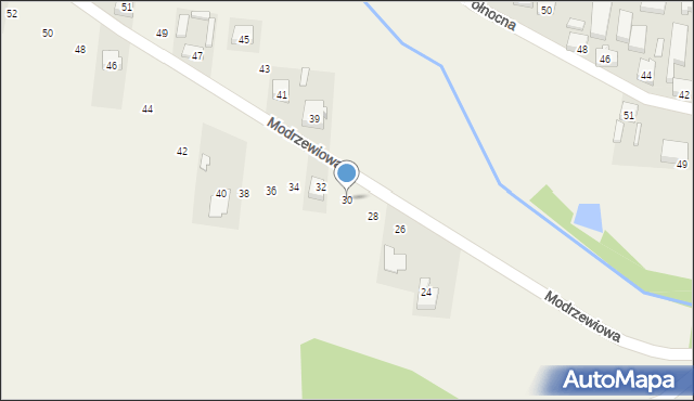 Godzianów, Modrzewiowa, 30, mapa Godzianów