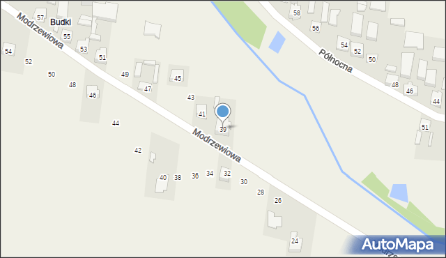 Godzianów, Modrzewiowa, 39, mapa Godzianów