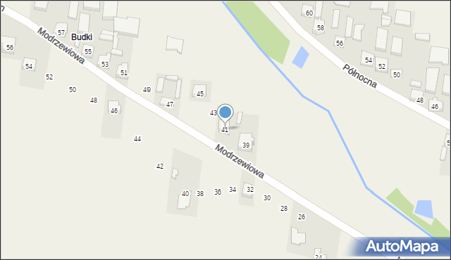 Godzianów, Modrzewiowa, 41, mapa Godzianów